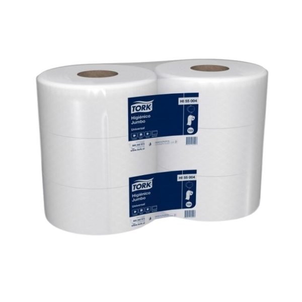 Papel Higienico Jumbo Universal Blanco Hoja Simple 500 Mts  TORK