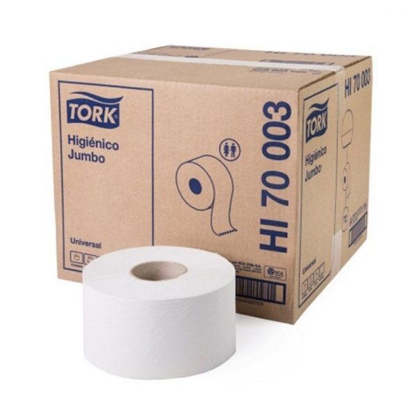 Papel Higienico Jumbo Universal Blanco Hoja Simple 300 Mts TORK