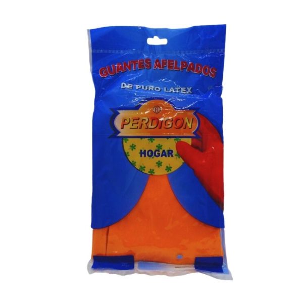 Guantes de goma reforzados con felpa Naranja