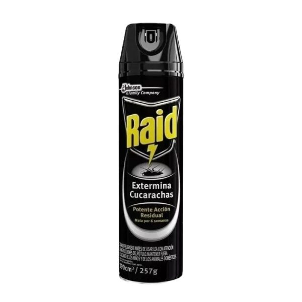Raid Negro cucarachicida aerosol